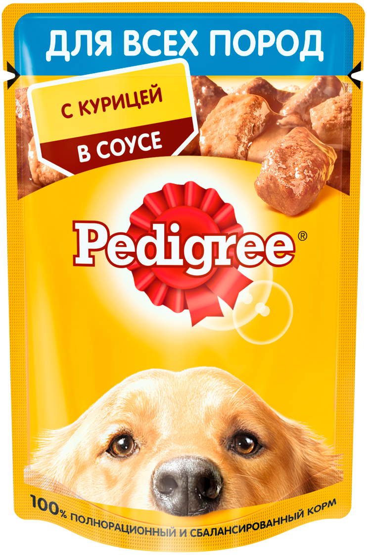 Pedigree для взрослых собак с курицей в соусе 88612 (85 гр)