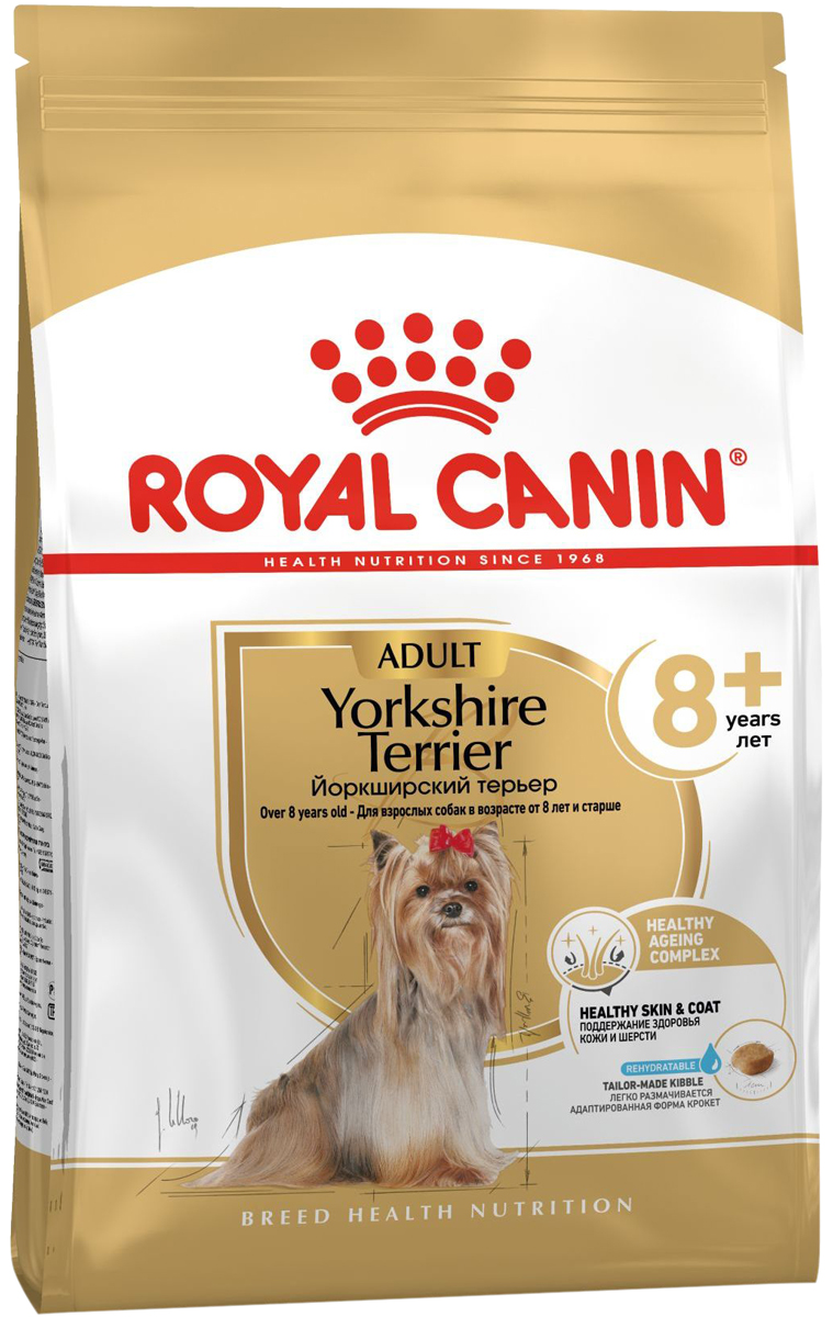 Для определенных пород  Магизоо Royal Canin Yorkshire Terrier Adult 8+ для пожилых собак йоркширский терьер старше 8 лет (1,5 + 1,5 кг)