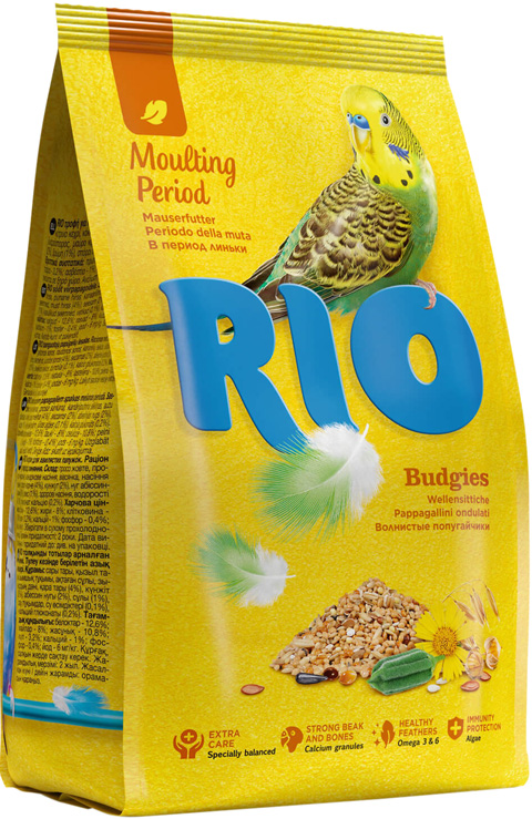 Rio Budgies корм для волнистых попугаев в период линьки (1 кг)