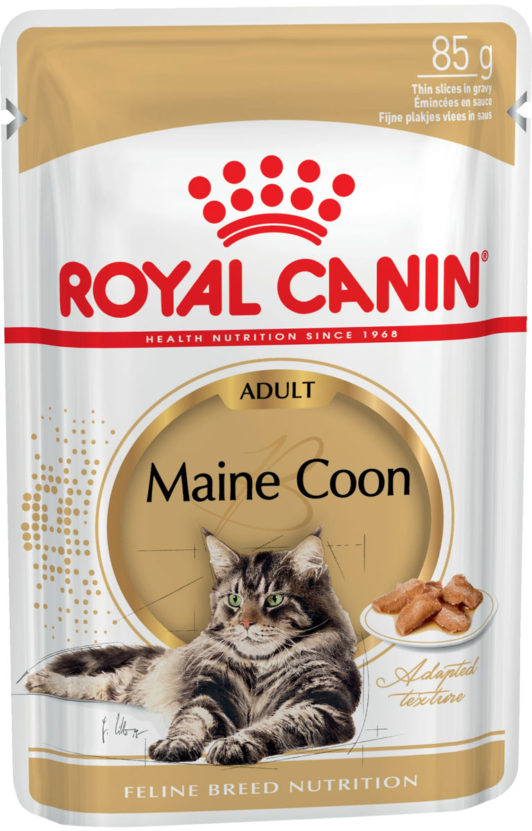 Royal Canin Maine Coon Adult для взрослых кошек мэйн кун в соусе  (85 гр)