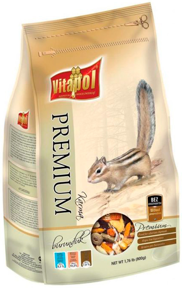 Vitapol Premium корм для белок и бурундуков (800 гр)