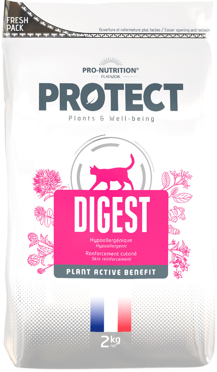 Flatazor Protect Digest для взрослых кошек при аллергии (2 кг)