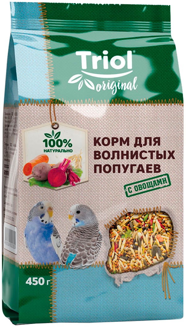 Triol Original корм для волнистых попугаев с овощами (450 гр)