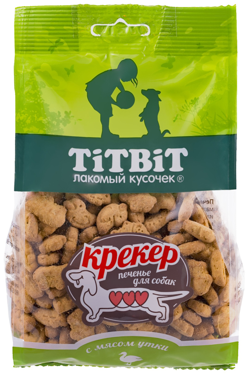 Лакомство Tit Bit для собак маленьких пород крекер с мясом утки  (250 гр)