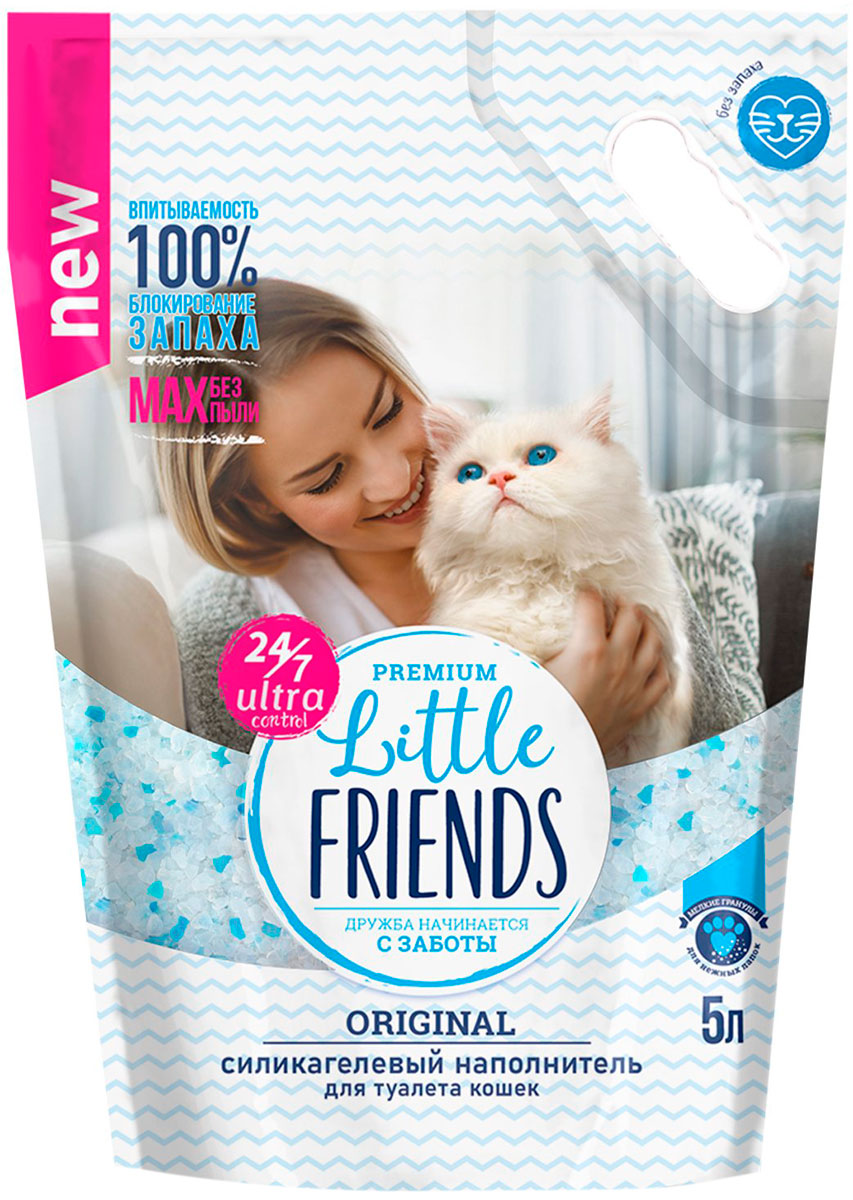 Little Friends Original наполнитель силикагелевый для туалета кошек (5 л)