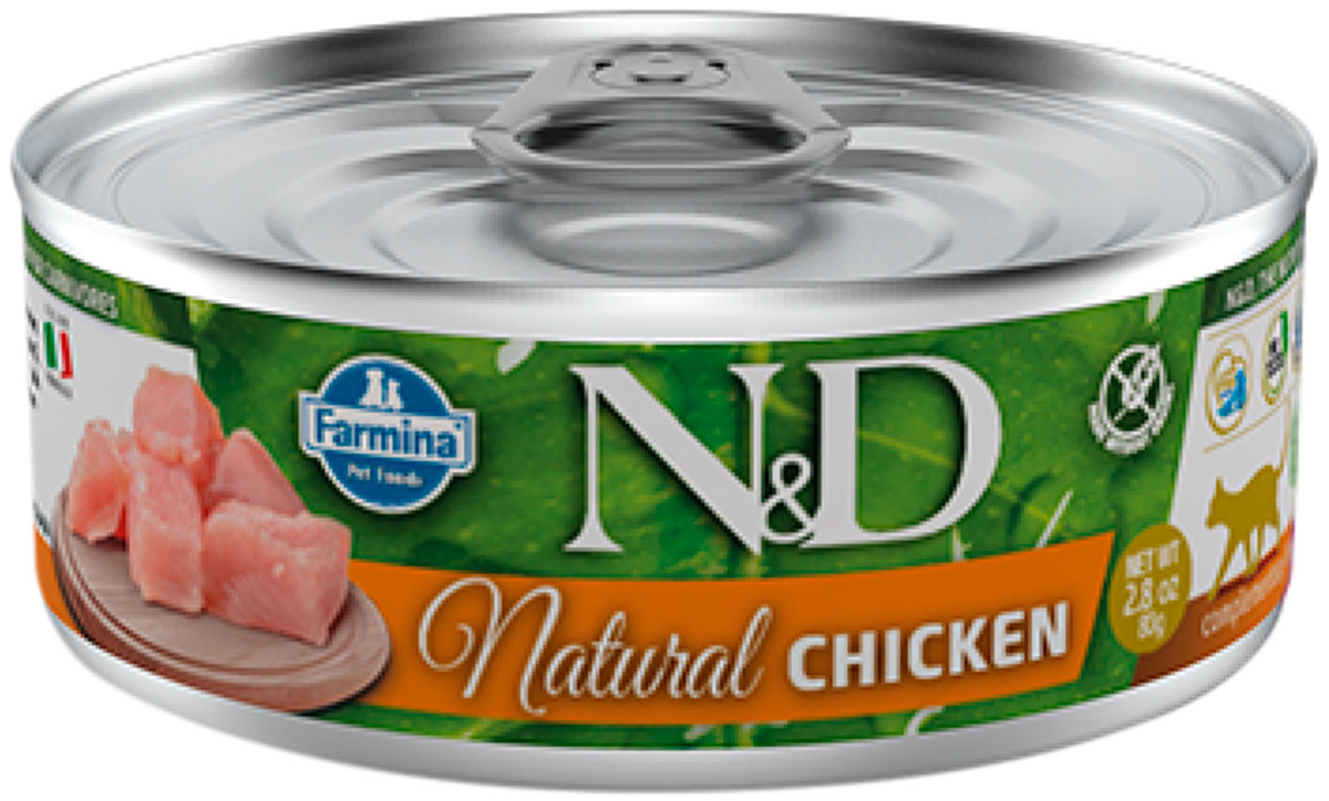 Farmina Cat N&d Natural Chicken беззерновые для взрослых кошек с курицей (80 гр х 12 шт)