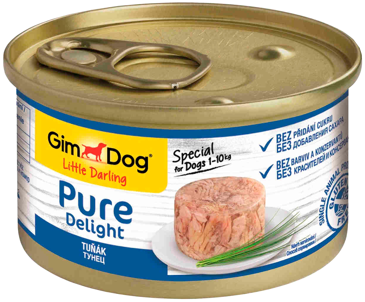 Gimdog Pure Delight для взрослых собак с тунцом в желе  (85 гр х 12 шт)