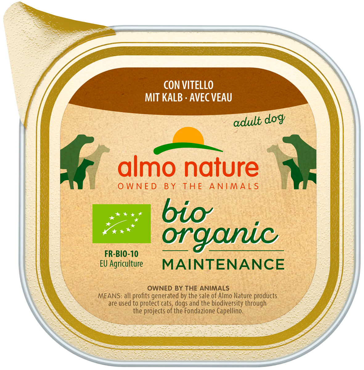  Almo Nature Dog Daily Menu Bio Organic для взрослых собак паштет с телятиной  (100 гр)