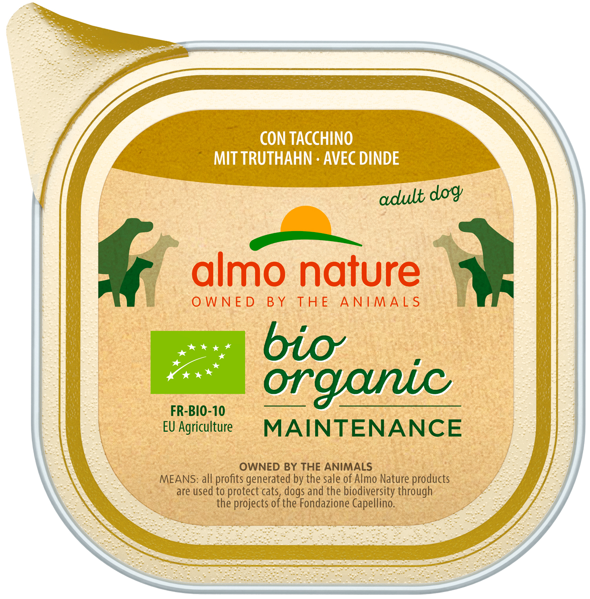 Almo Nature Dog Daily Menu Bio Organic для взрослых собак паштет с индейкой  (100 гр)