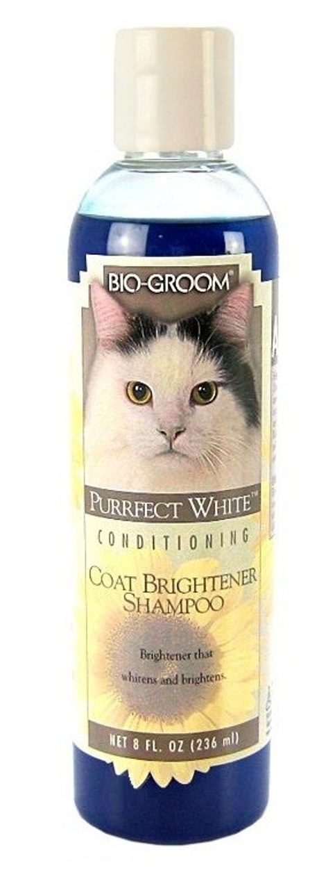   Магизоо Bio-groom Purrfect White Shampoo – Био-грум супер-белый шампунь для кошек для повышения яркости окраса (236 мл)