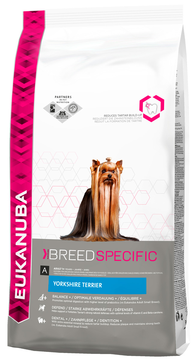 Eukanuba Yorkshire Terrier для взрослых собак йоркширский терьер (2 + 2 кг)