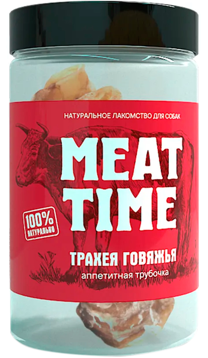 Лакомство Meat Time для собак трахея говяжья аппетитная трубочка (50 гр)