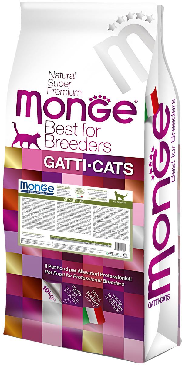 Monge Cat Sensitive для взрослых кошек при аллергии (10 кг)