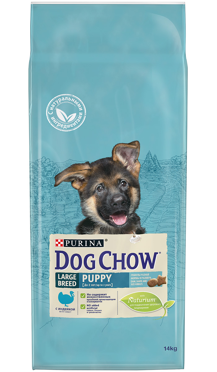 Dog Chow Puppy Large Breed для щенков крупных пород с индейкой (14 + 14 кг)