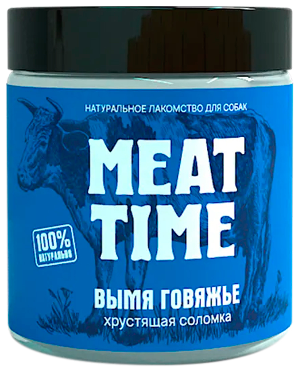 Лакомство Meat Time для собак вымя говяжье хрустящая соломка (50 гр)