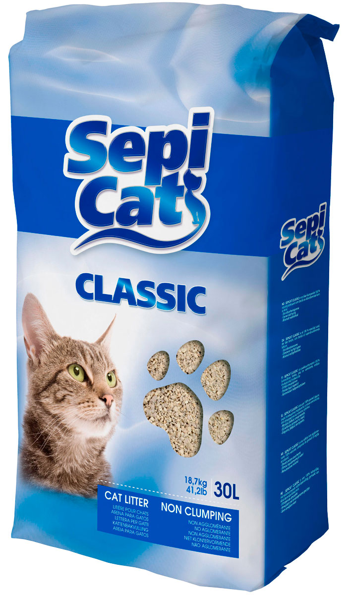 Sepi Cat Classic наполнитель впитывающий для туалета кошек Натуральный (18,7 кг)