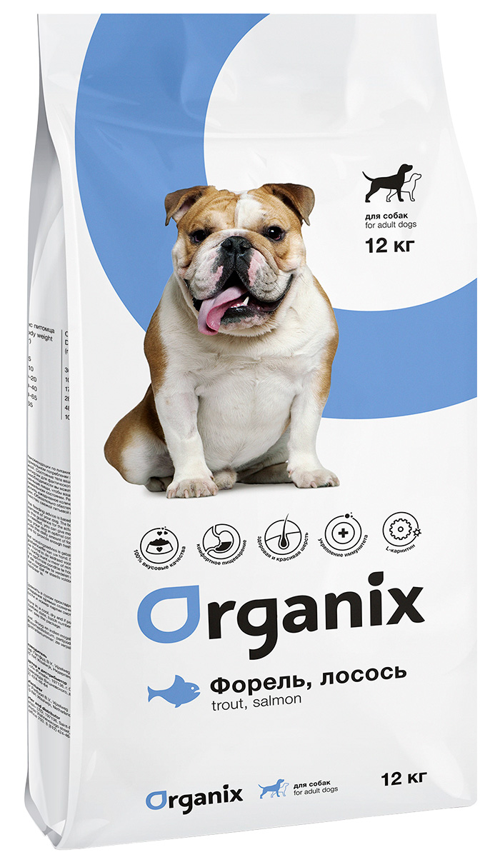 Organix Adult Dog Salmon & Trout для взрослых собак с форелью и лососем (12 кг)