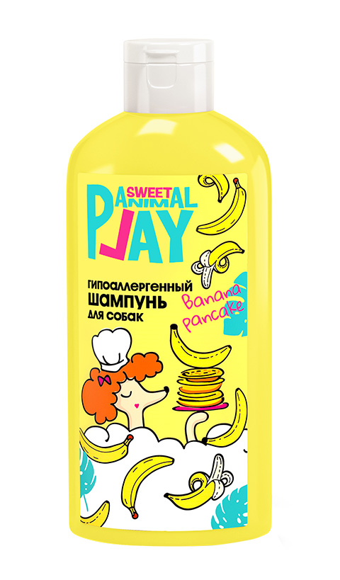   Магизоо Animal Play Sweet шампунь для собак и кошек гипоаллергенный Банановый панкейк (300 мл)