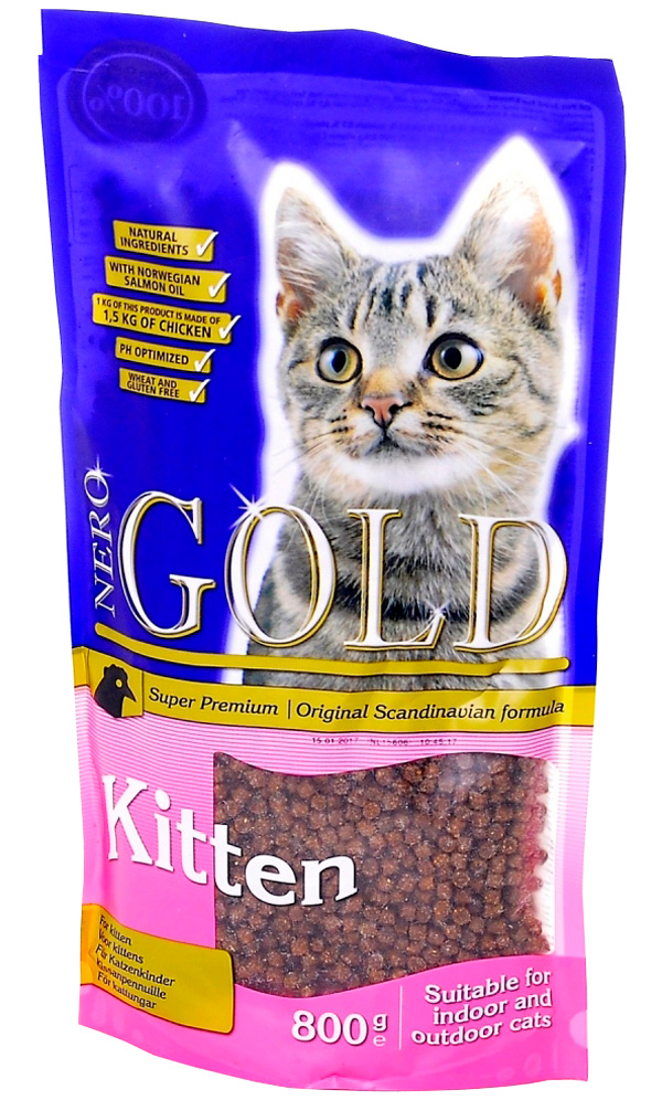 Nero Gold Kitten Chicken для котят с курицей (0,8 кг)