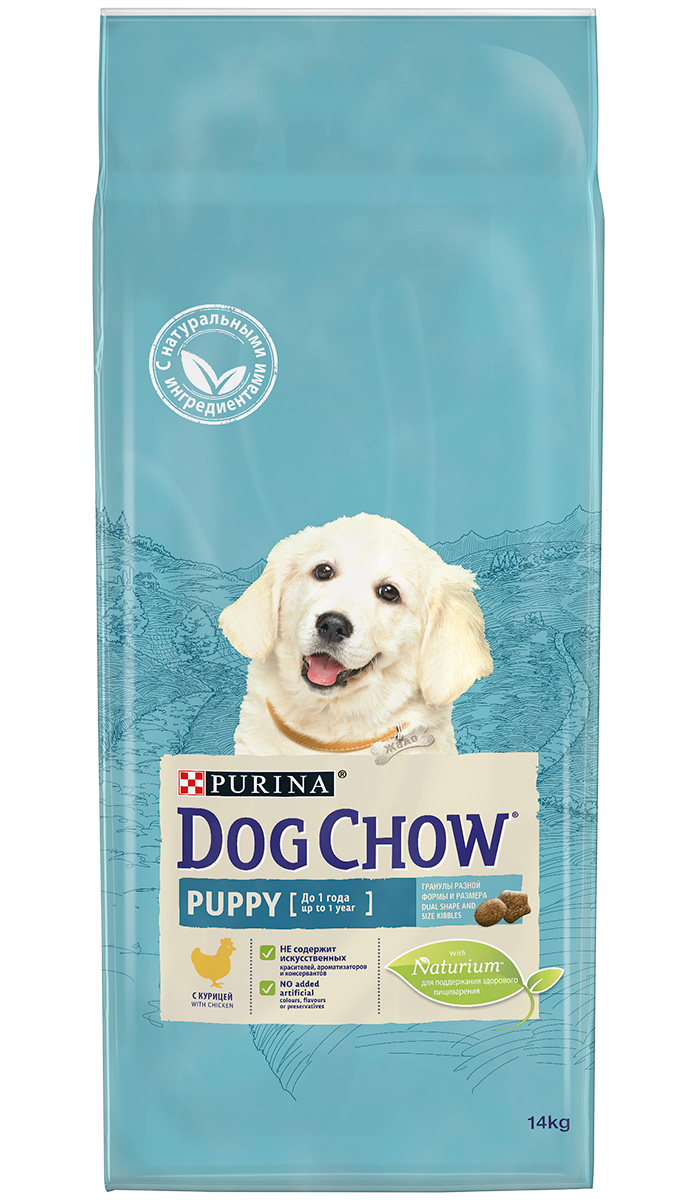 Dog Chow Puppy для щенков всех пород, беременных и кормящих сук с курицей и рисом (14 + 14 кг)