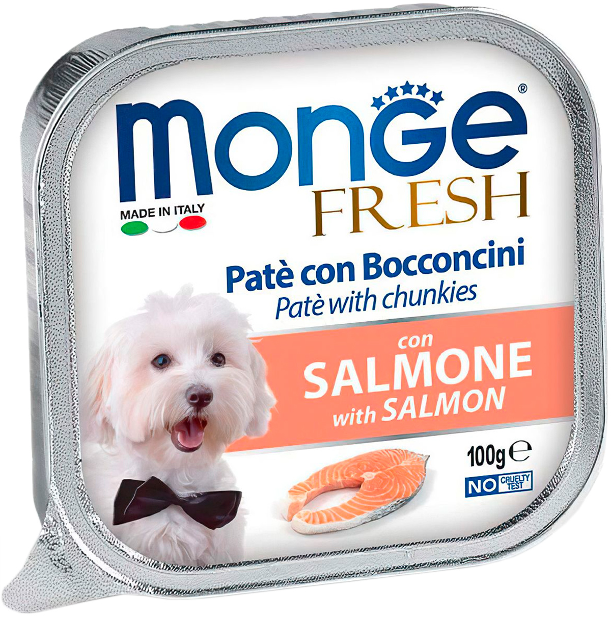 Monge Fresh Dog для взрослых собак паштет с лососем  (100 гр)