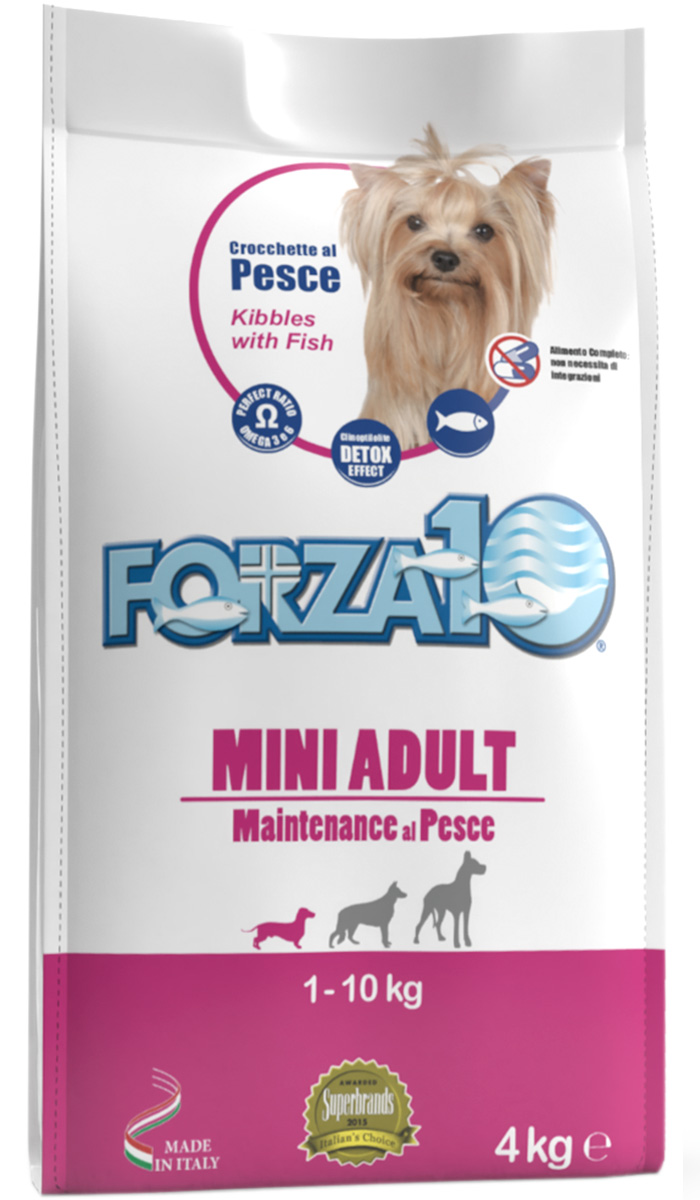 Forza10 Dog Maintenance Adult Mini для взрослых собак маленьких пород с рыбой (4 кг)