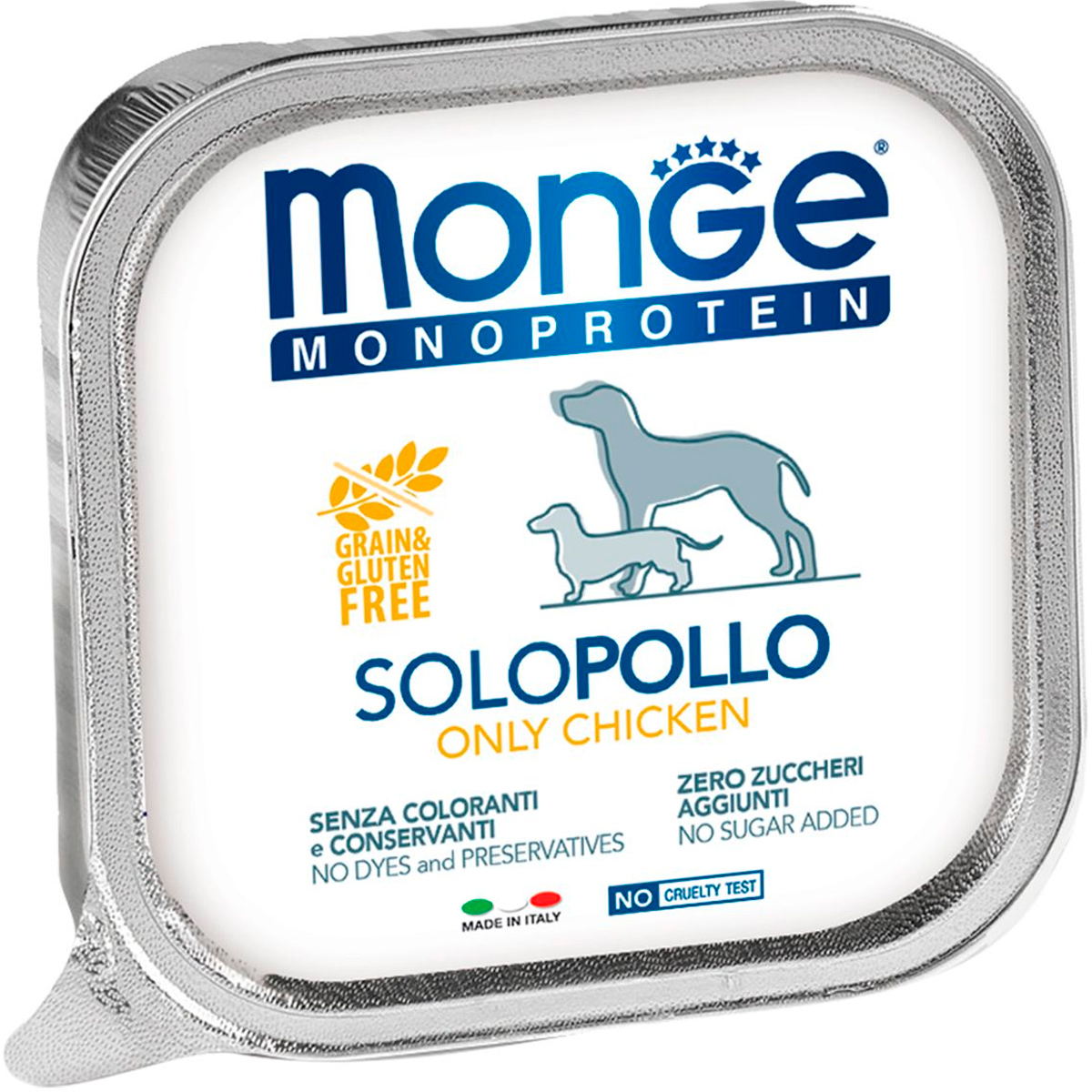 Monoproteico Monge Monoprotein Solo Dog монобелковые для взрослых собак паштет с курицей 70014137bs (150 гр)