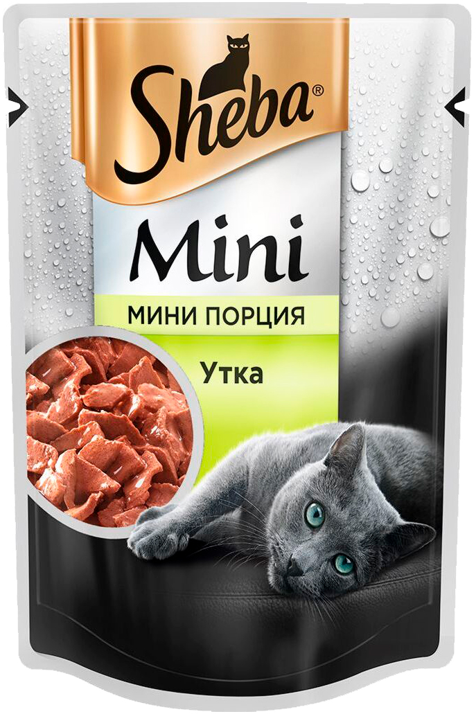  Sheba Mini порция для взрослых кошек с уткой  (50 гр х 33 шт)