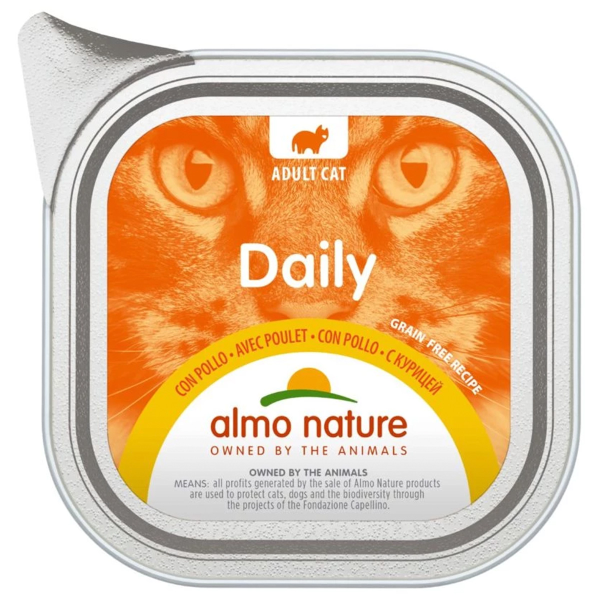 Almo Nature Cat Daily Menu беззерновые для взрослых кошек паштет с курицей (100 гр)