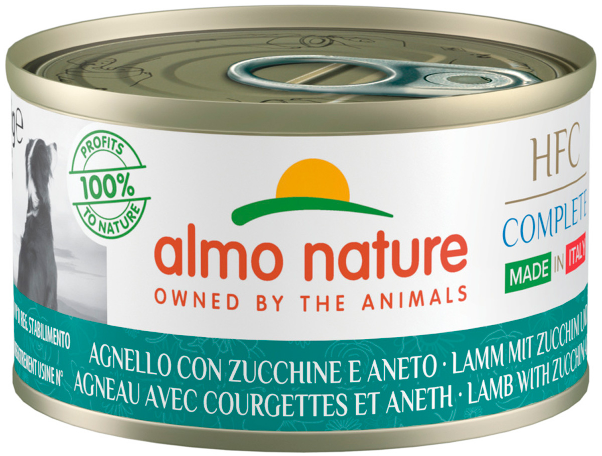 Almo Nature Dog итальянские рецепты для взрослых собак с ягненком, цукини и укропом (95 гр)