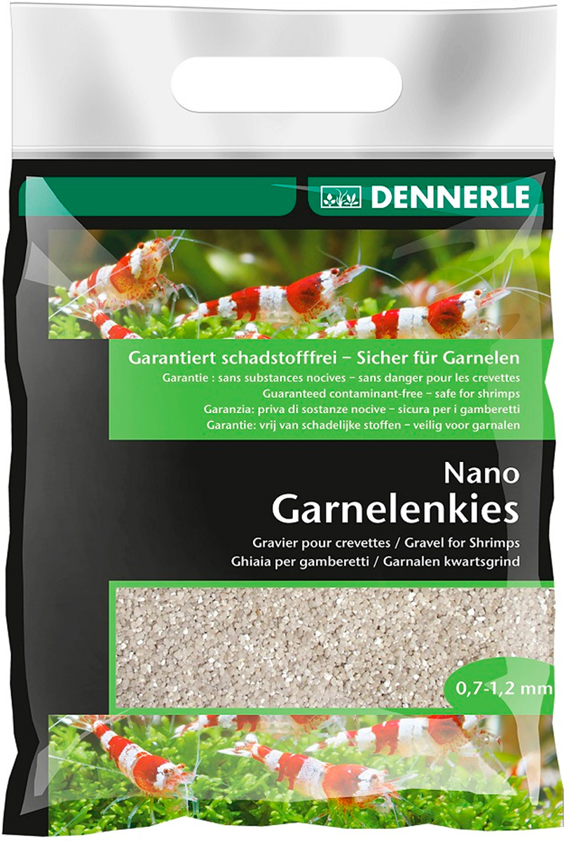 Грунт для аквариума Dennerle Nano Garnelenkies Sunda white белый 0,7 – 1,2 мм 2 кг (1 шт)