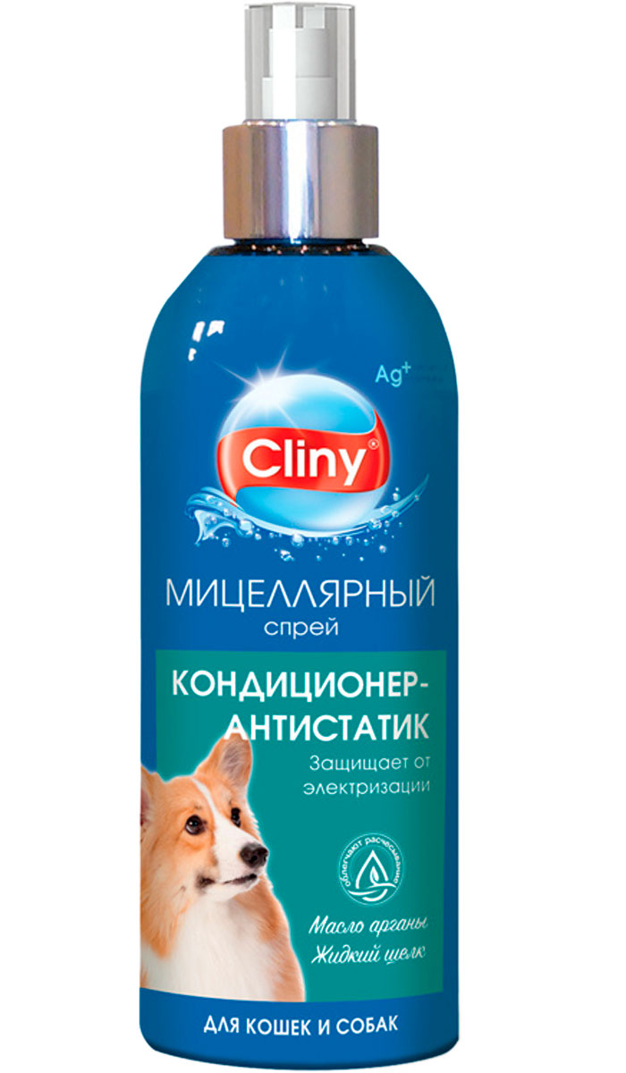 Cliny Антистатик спрей кондиционер для собак и кошек (200 мл)