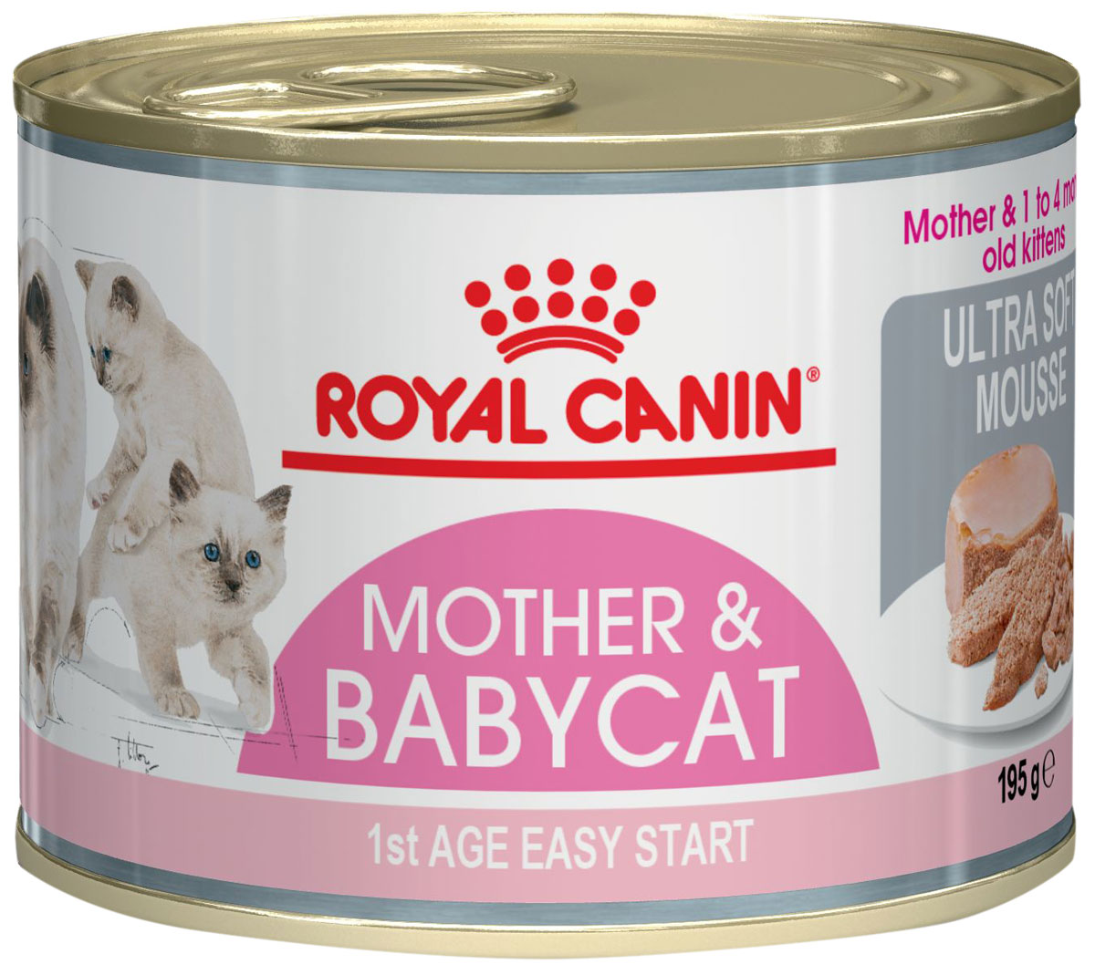 Royal Canin Mother & Babycat для котят до 4 месяцев, беременных и кормящих кошек мусс  (195 гр)