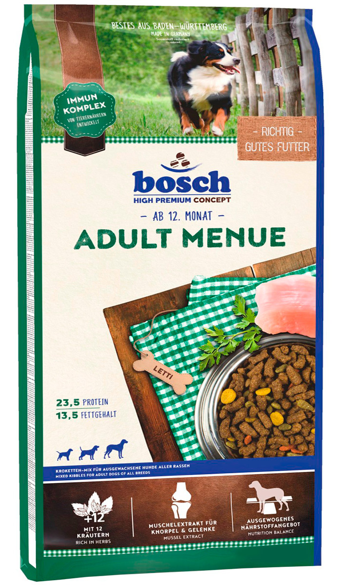 Bosch Adult Menue для активных взрослых собак всех пород (3 кг)