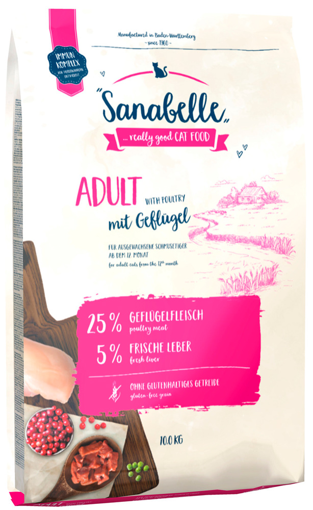 Sanabelle Adult Geflugel для взрослых кошек с птицей (2 кг)