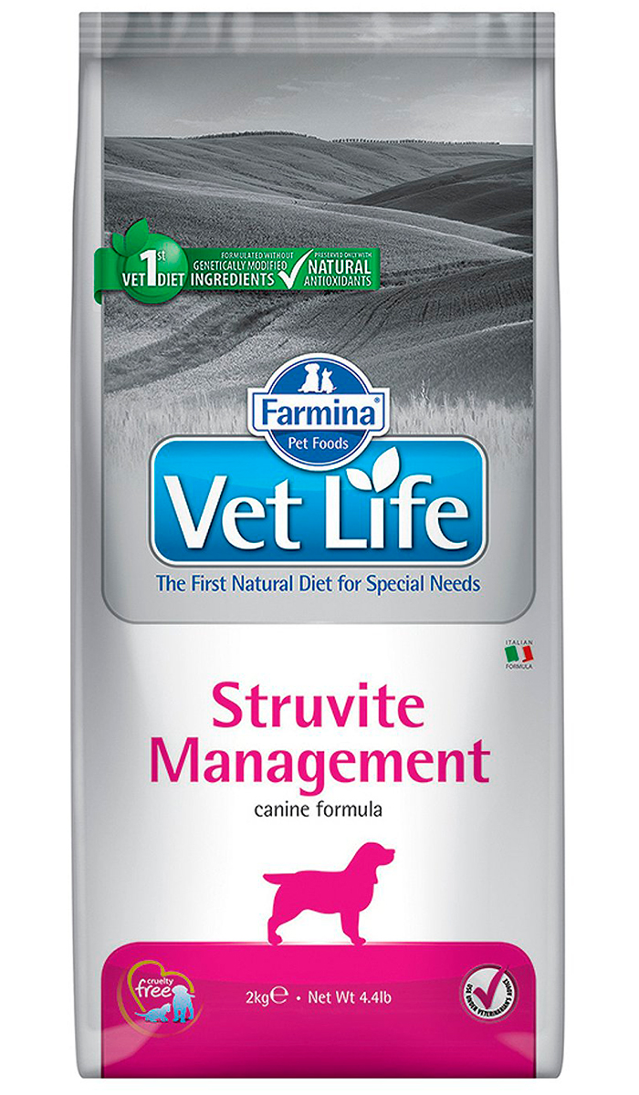 Farmina Vet Life Canin Struvite Management для взрослых собак при мочекаменной болезни струвиты (12 кг)