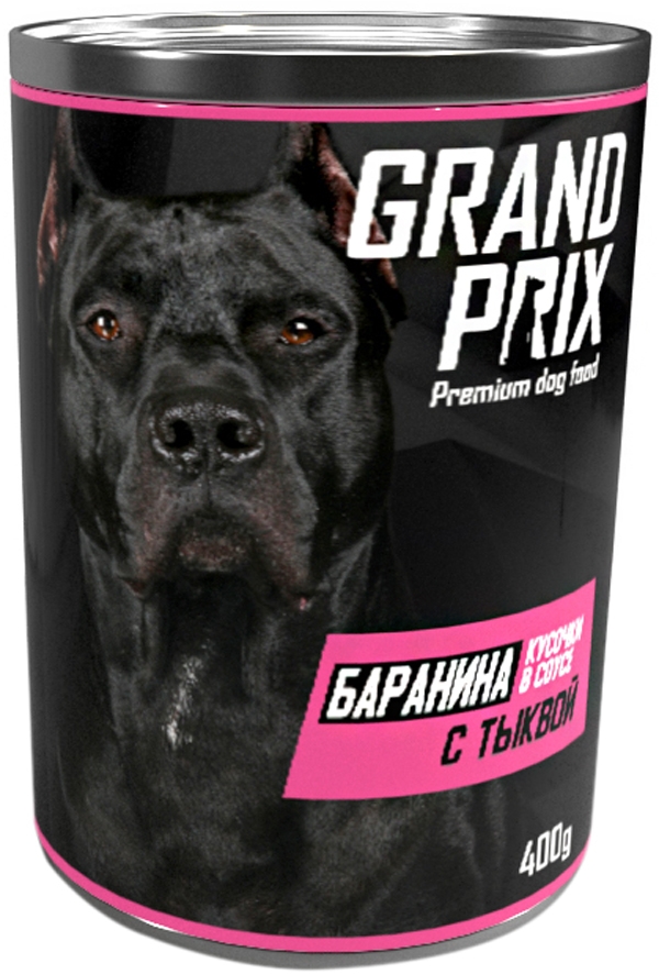 Grand Prix для собак с бараниной и тыквой в соусе  (400 гр)