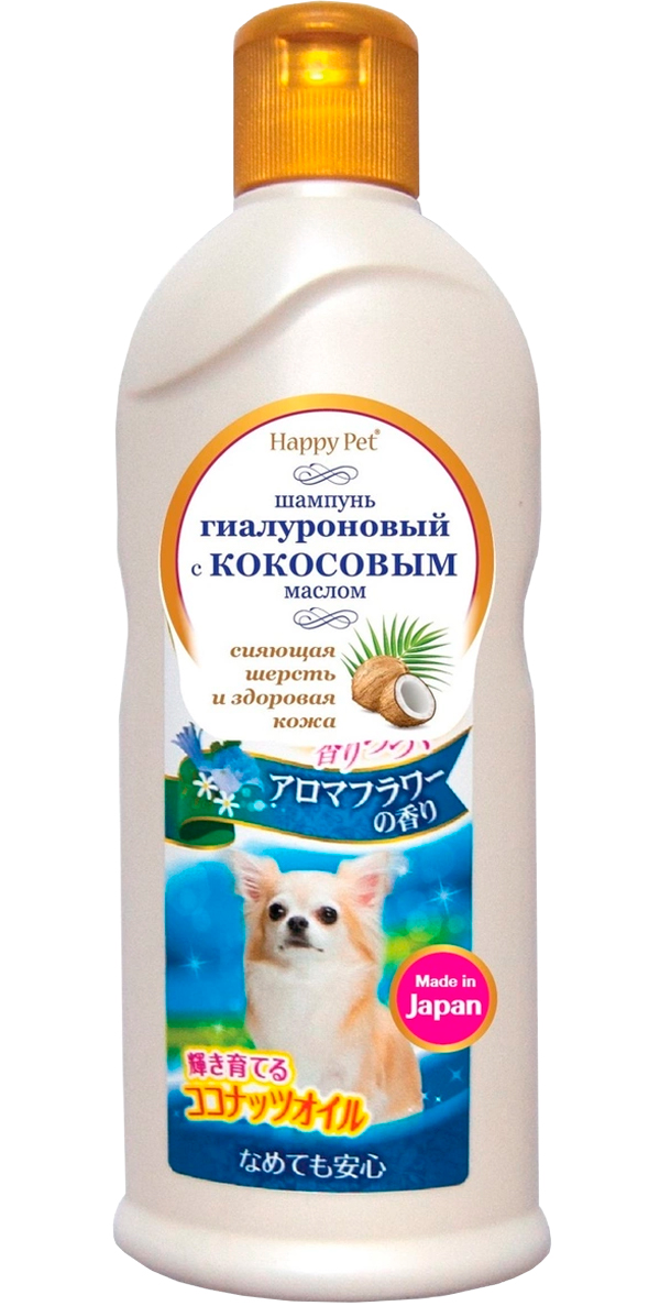 Шампунь для собак Premium Pet Japan с кокосовым маслом и гиалуроном для сияющей шерсти с цветочным ароматом 350 мл (1 шт)