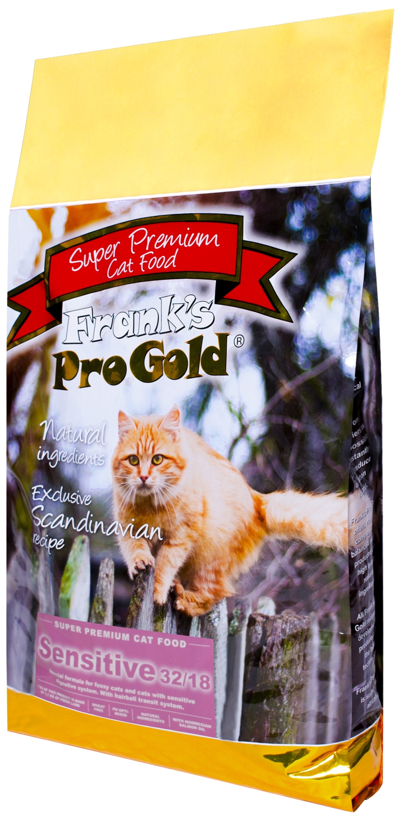 Frank's Progold Cat Adult Sensitive для взрослых кошек с чувствительным пищеварением с ягненком по-голландски (3 кг)