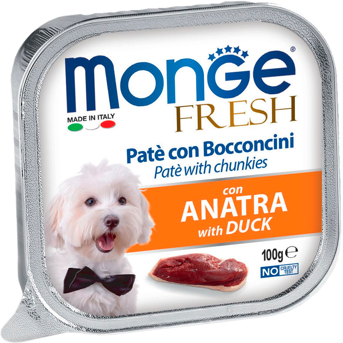 Monge Fresh Dog для взрослых собак паштет с уткой  (100 гр)