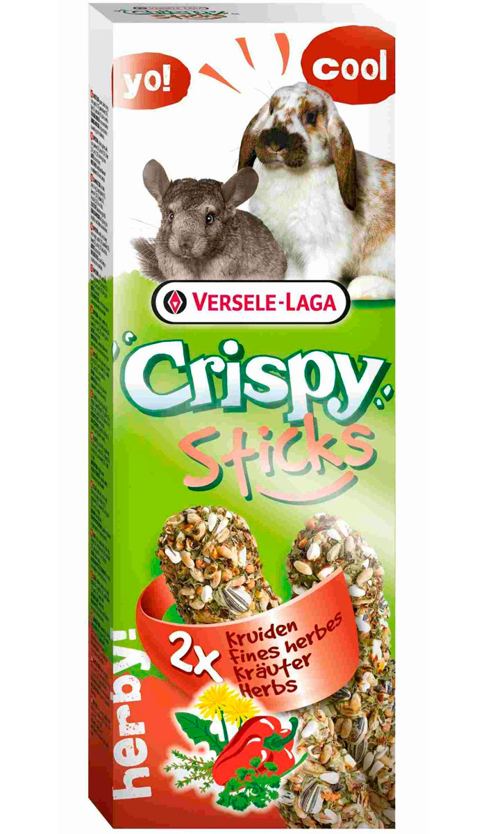 Versele-laga Crispy палочки для кроликов и шиншилл с травами 2х55 гр (2 шт)