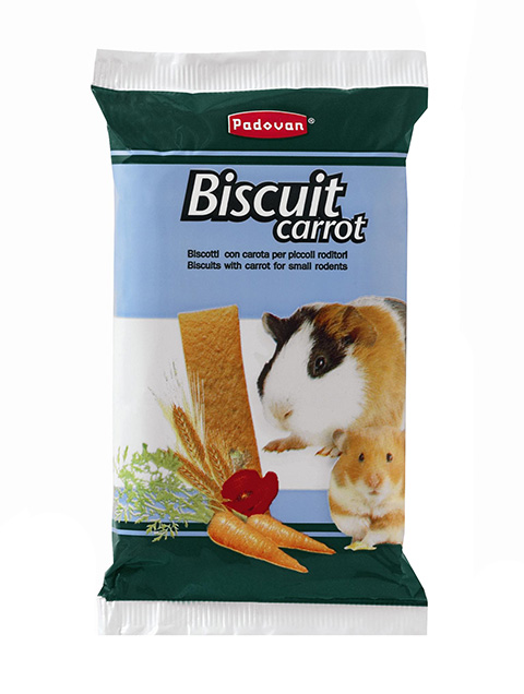 Для всех пород  Магизоо Padovan Biscuit Carrot бисквиты для грызунов с морковью (30 гр)