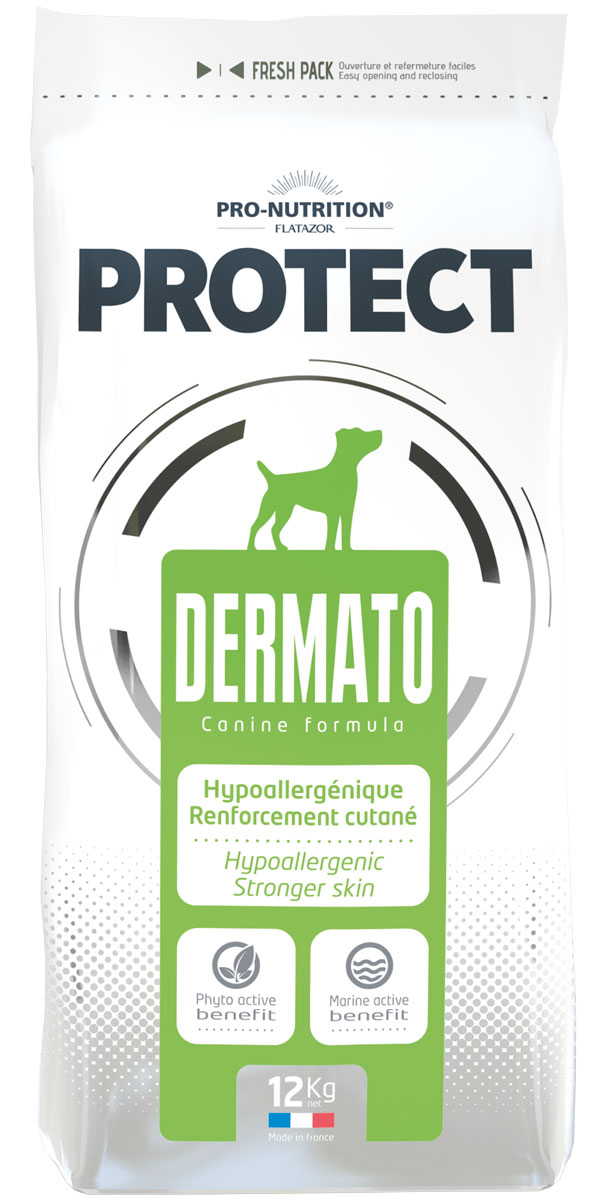 Flatazor Protect Dermato для взрослых собак всех пород при аллергии (2 + 2 кг)