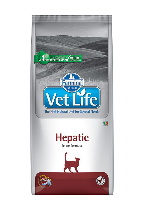 Farmina Vet Life Feline Hepatic для взрослых кошек при заболеваниях печени (0,4 кг)