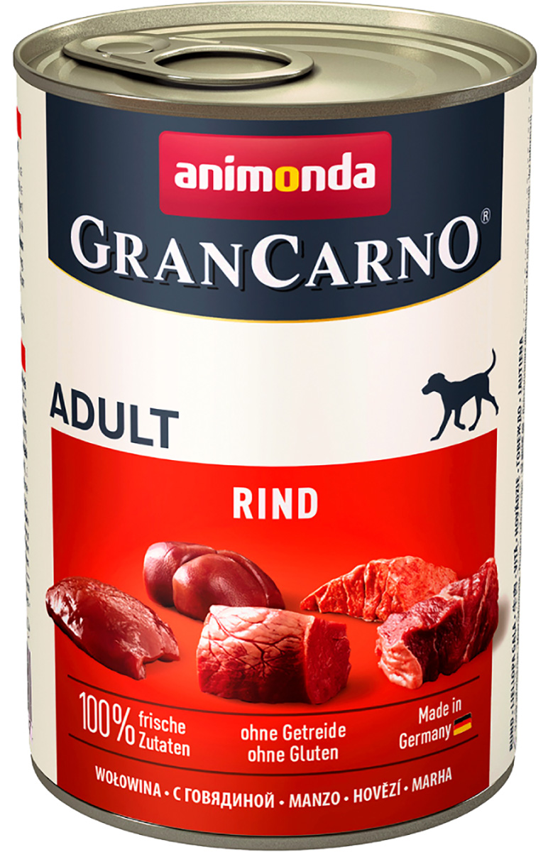 Animonda Gran Carno Original Adult Rind Pur для взрослых собак с говядиной  (400 гр)