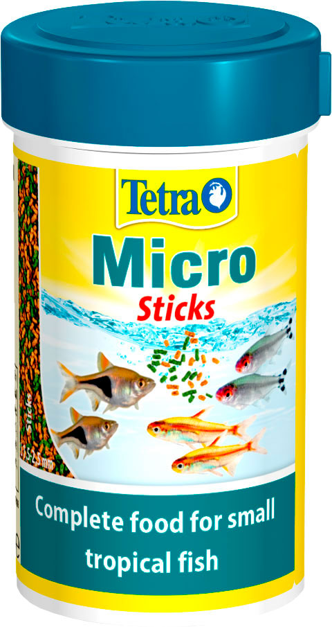 Tetra Micro Sticks корм палочки для мелких тропических рыб мелкие палочки (100 мл)