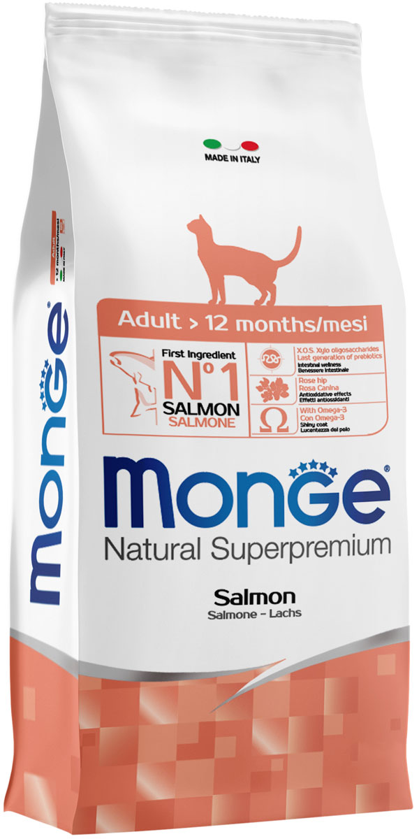 Monge Cat Adult Salmon для взрослых кошек с лососем (0,4 кг)