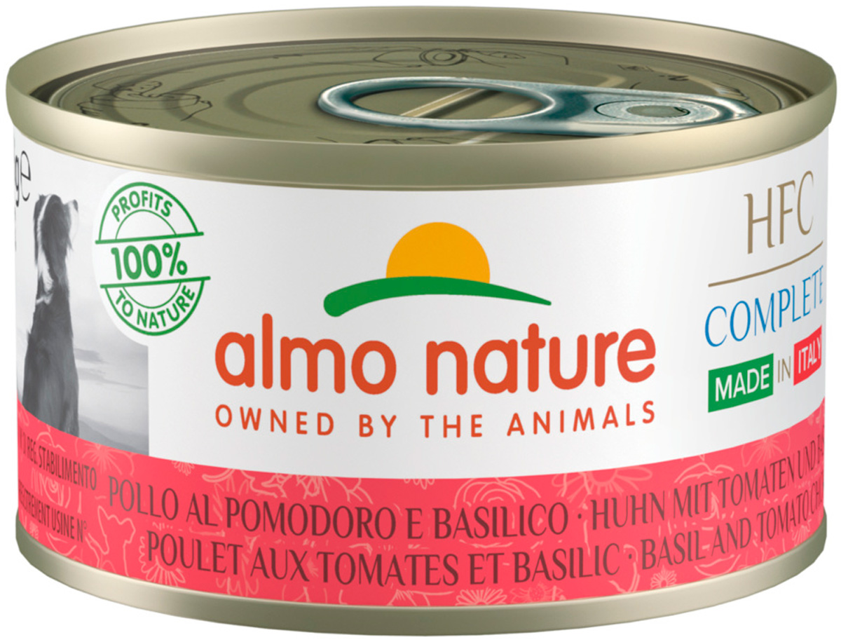 Almo Nature Dog итальянские рецепты для взрослых собак с курицей, базиликом и помидорами (95 гр)