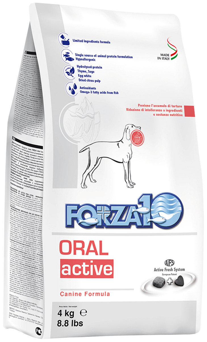 Forza10 Active Line  Магизоо Forza10 Dog Oral Active для взрослых собак всех пород при заболеваниях ротовой полости (4 кг)