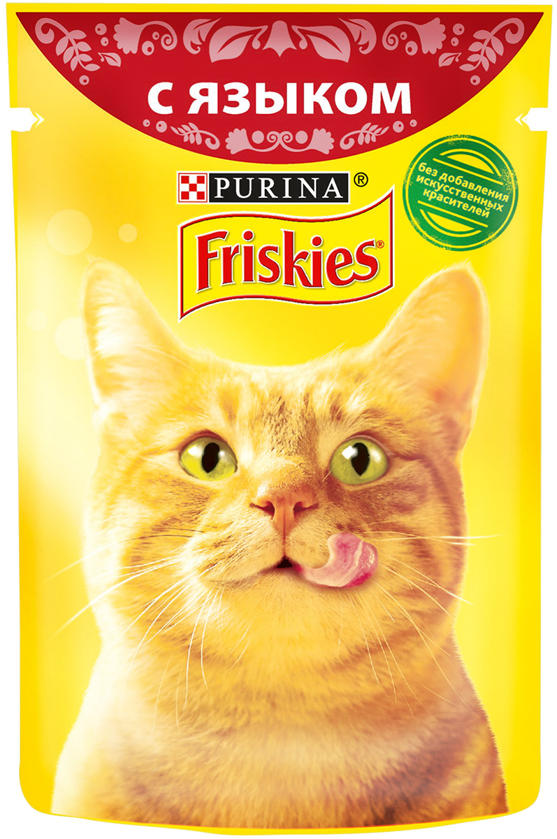 Friskies для взрослых кошек с языком в подливе  (85 гр х 24 шт)